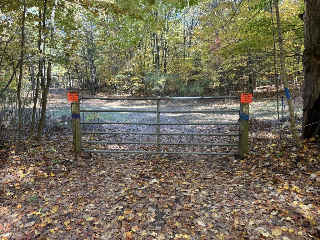 Gated Entrance to the Easement Road