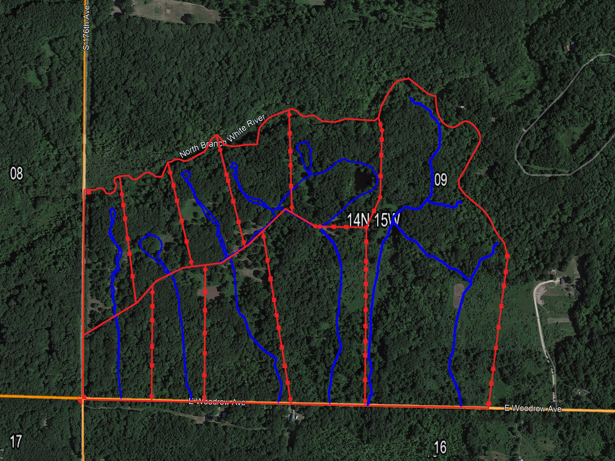 Aerial view of the property