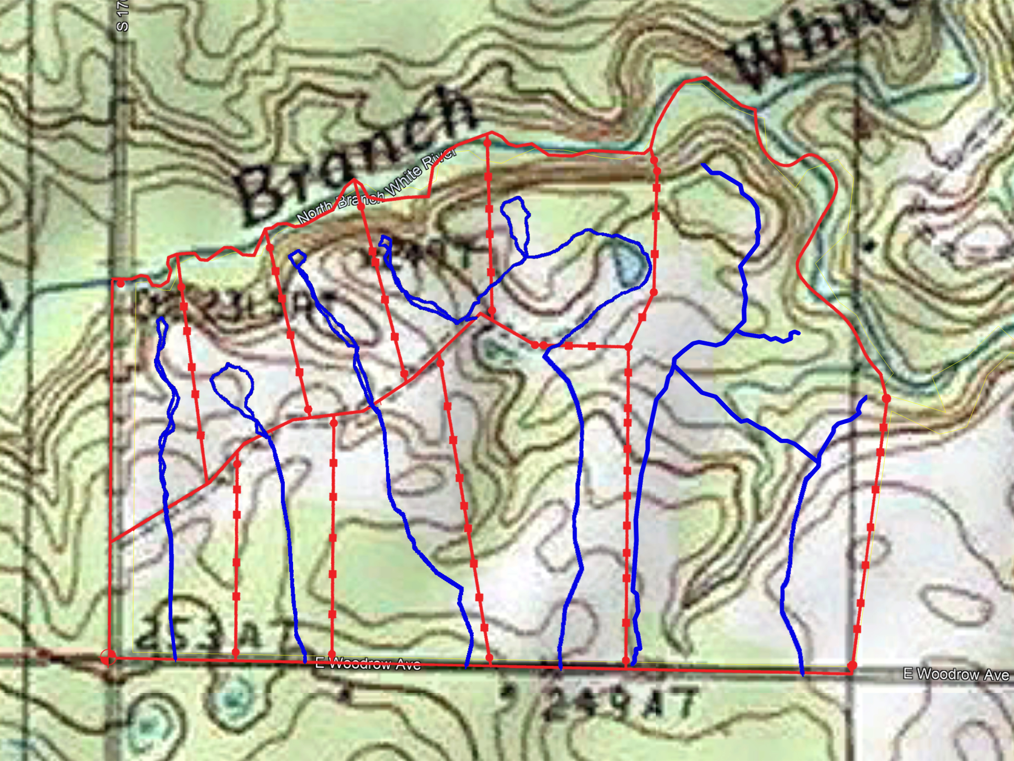 Topographic map of the property